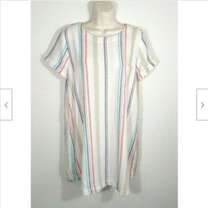 CLOTH & STONE Anthropologie Linen Shift Dress 4579E1M